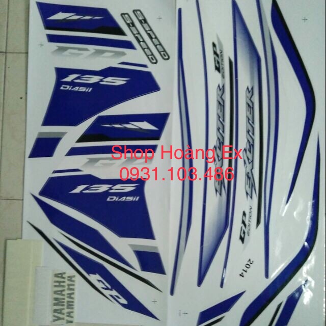 [HCM]Tem Exciter 135 xanh GP đời 2014