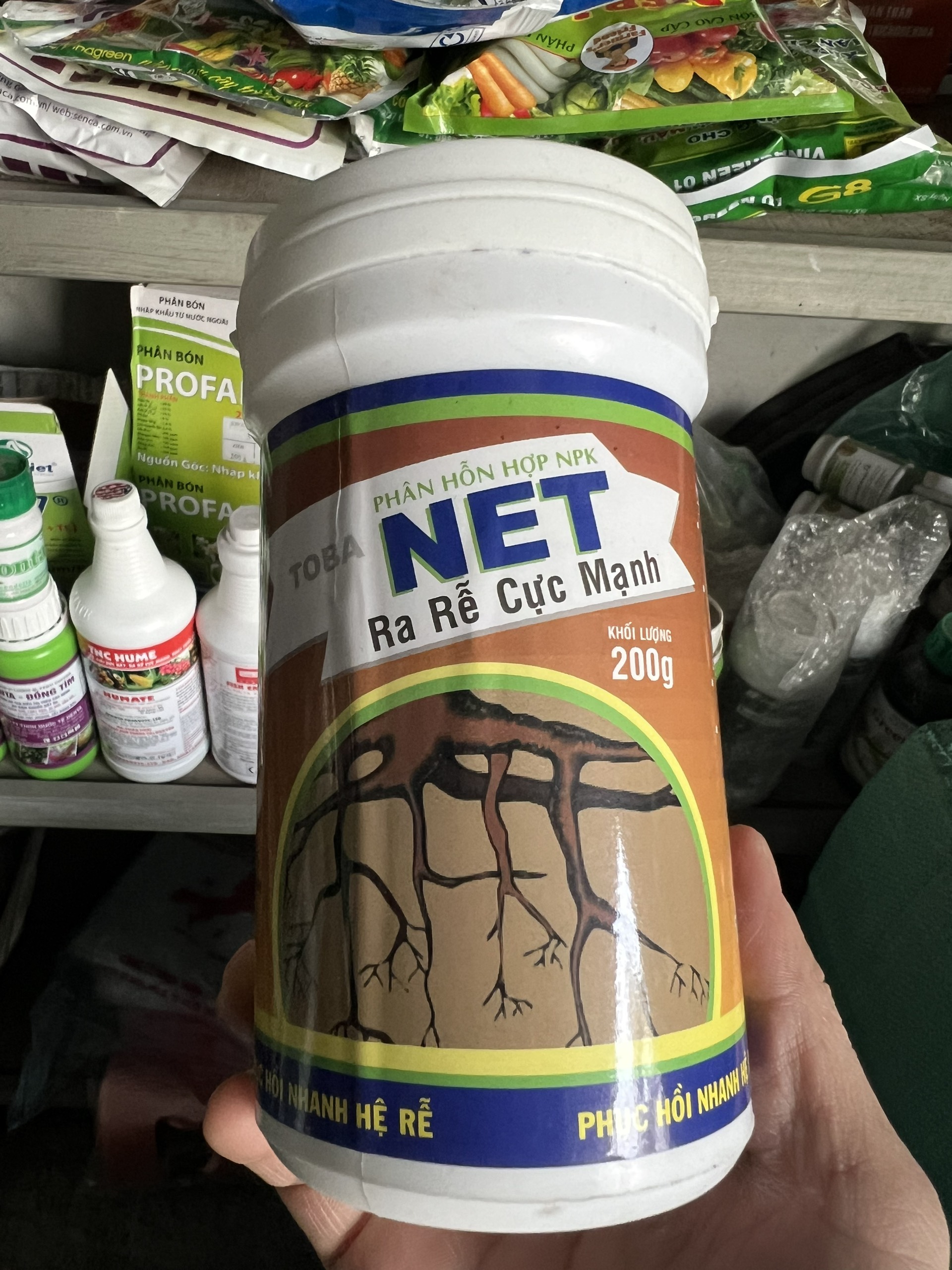 Toba net 200gr phân bón hỗn hợp npk siêu kích rễ phục hồi cây