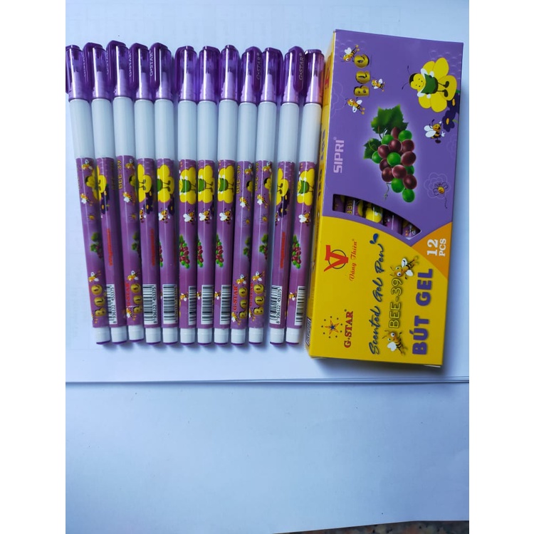 Bút gel tím bee-39 dành cho học sinh cấp1 hiệu gstar