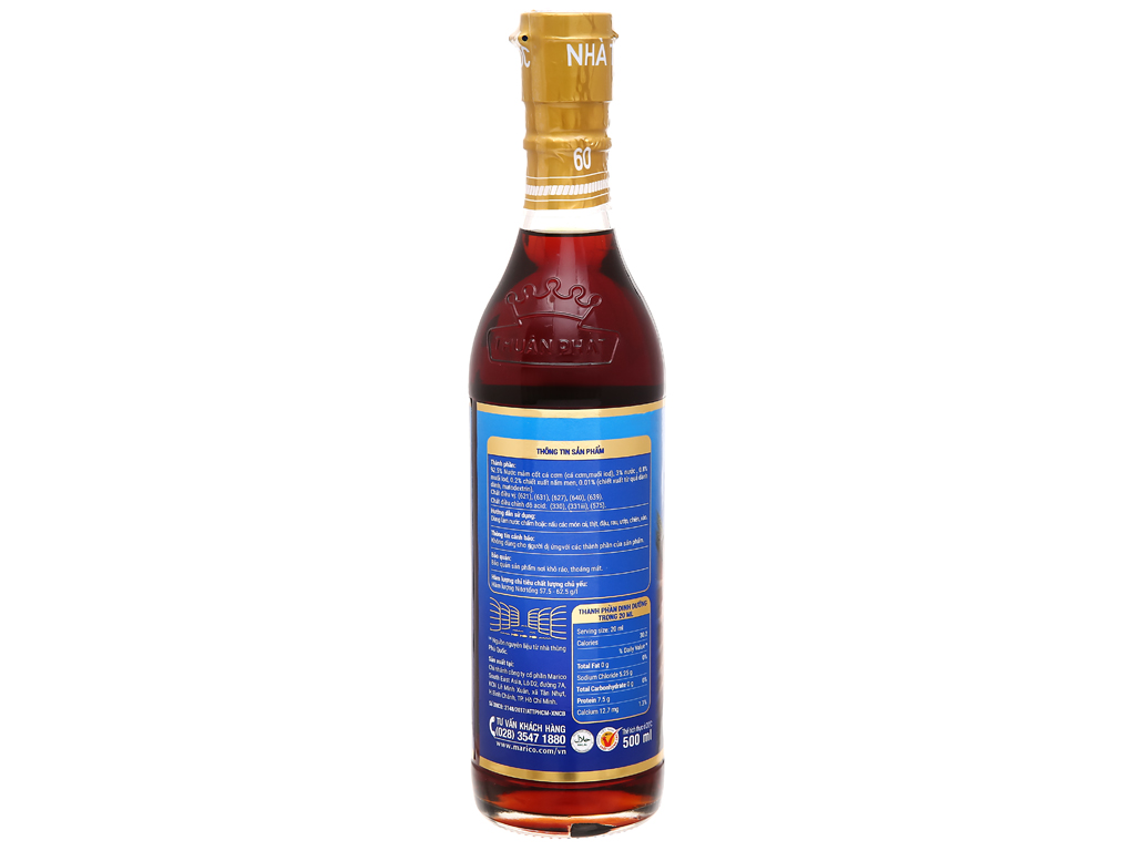 Nước mắm cá cơm Thuận Phát 60 độ đạm chai 500ml