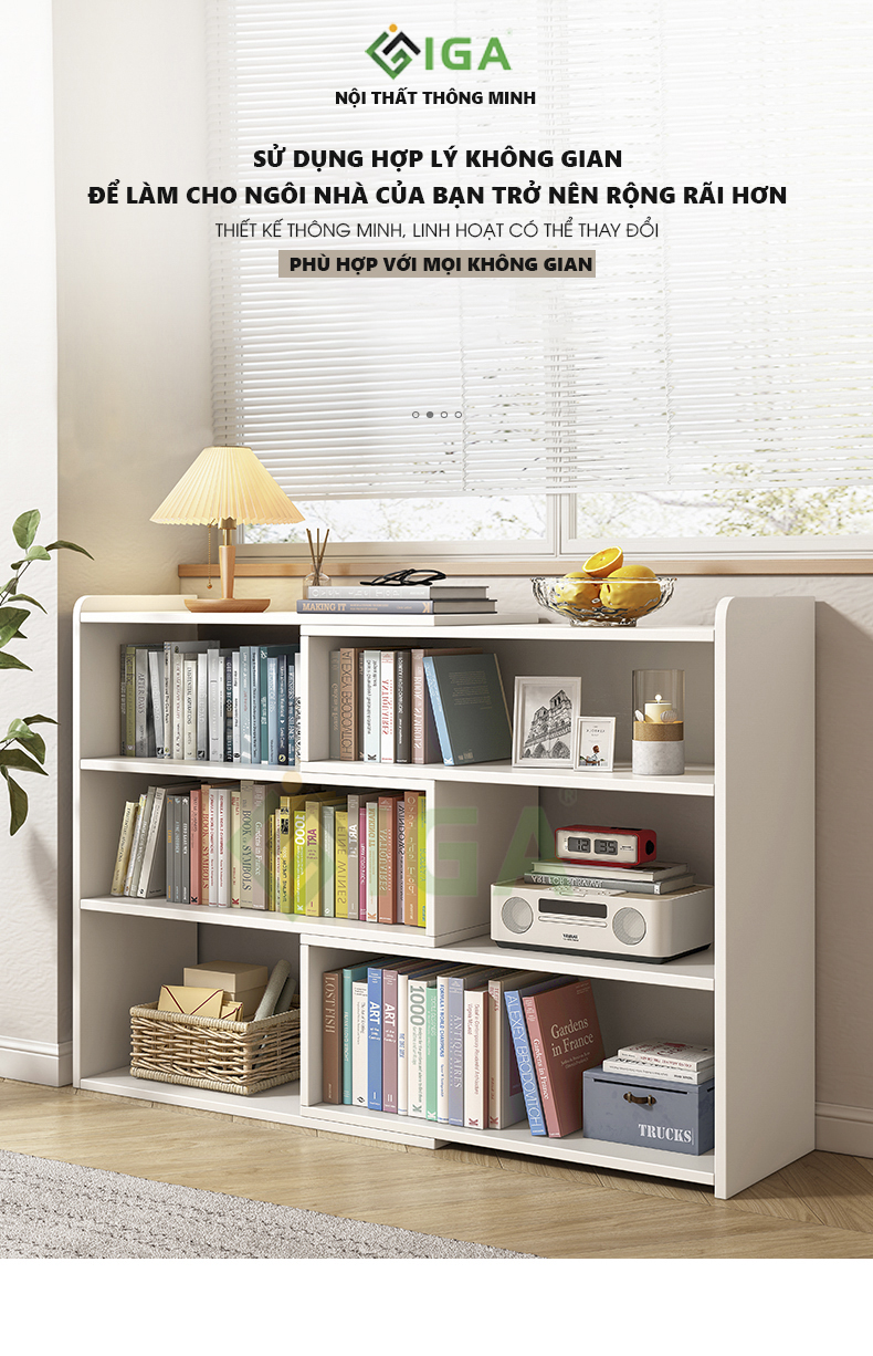 Kệ sách nhiều tầng, Giá sách gỗ - GP209