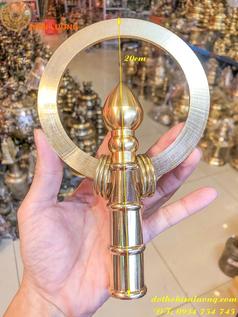 20cm round copper cane head