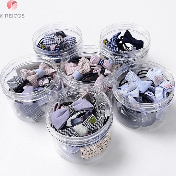 Set 9 Dây Cột Tóc Cao Cấp Chiếc Nơ Dễ Thương Phong Cách Hàn Quốc