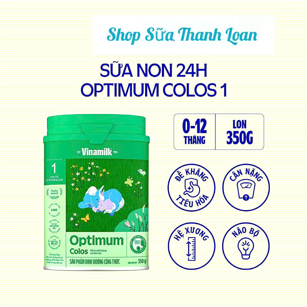 (HSD T4-2028) (Mẫu Mới) Sữa Bột Vinamilk Optimum Colos 1/2/3 Hộp 350g/ 800g.