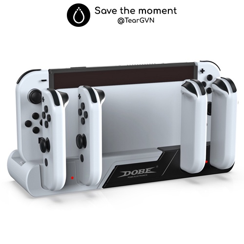 Đế sạc 4 Joy-con và giữ thân máy DOBE cho Nintendo Switch Oled / Switch V1,2
