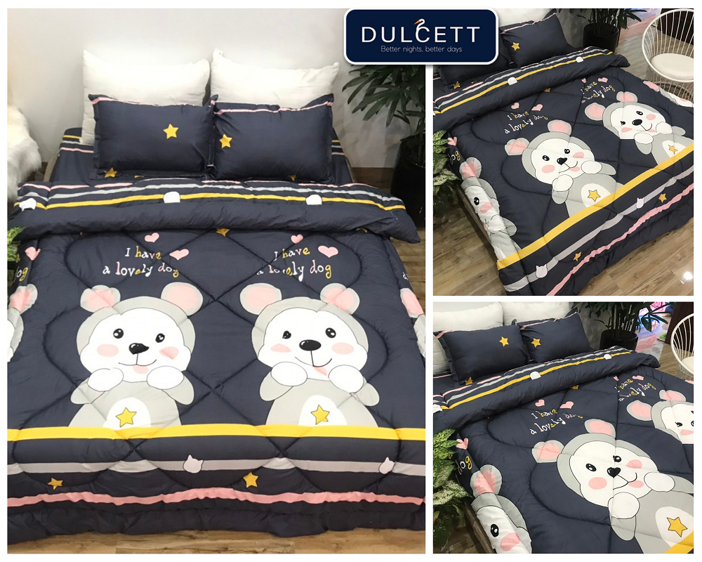 Bộ Ga Gối 3 Món ( Gồm 1 Ga Bo Chun + 2 Vỏ Gối) Mã CH210