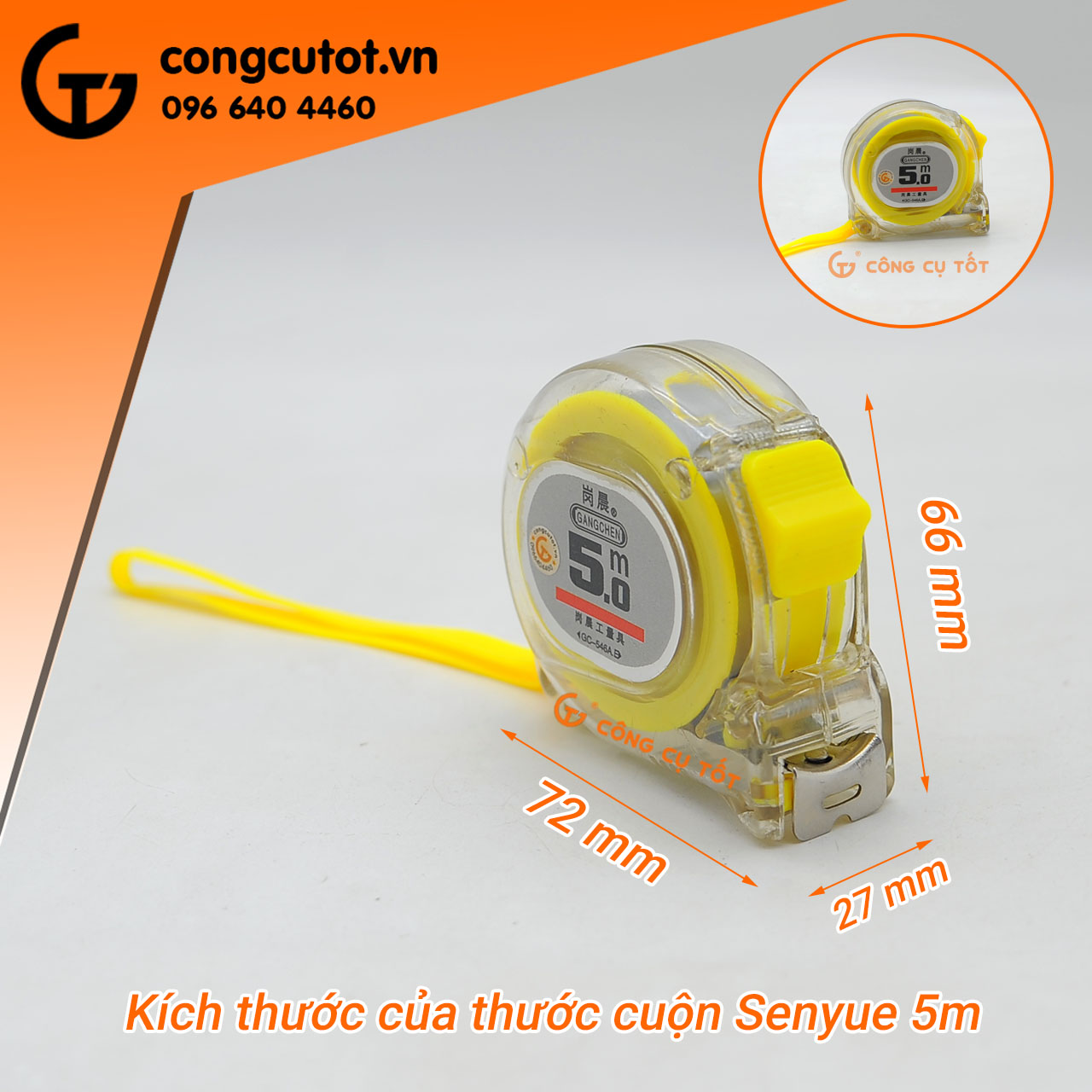 Thước cuộn Senyue size tùy chọn: 3m, 5m, 10m