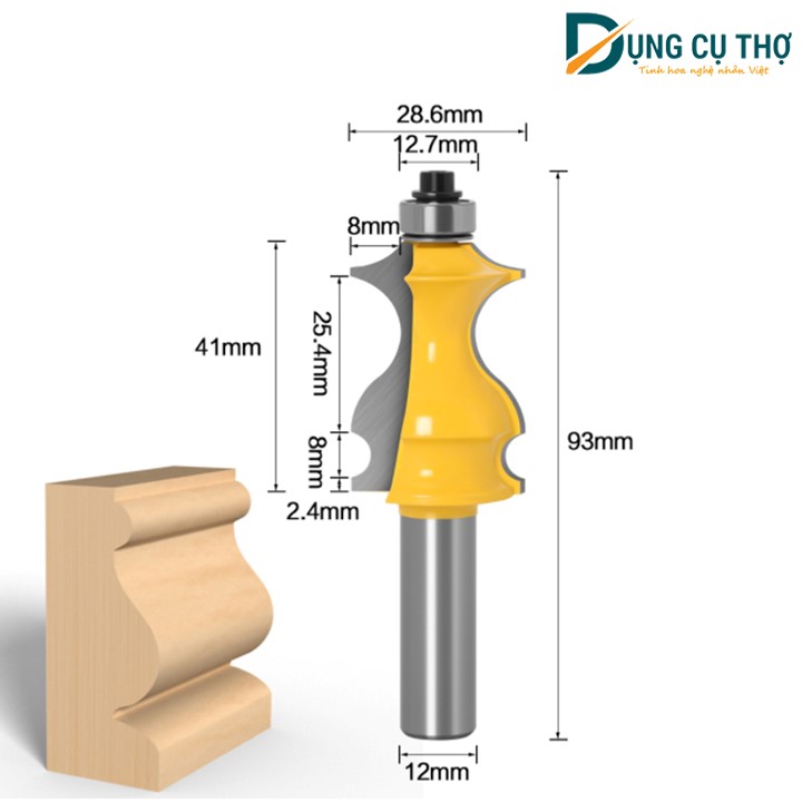 Mũi soi phào chỉ dấu ngã MUWANG hợp kim Vonfram