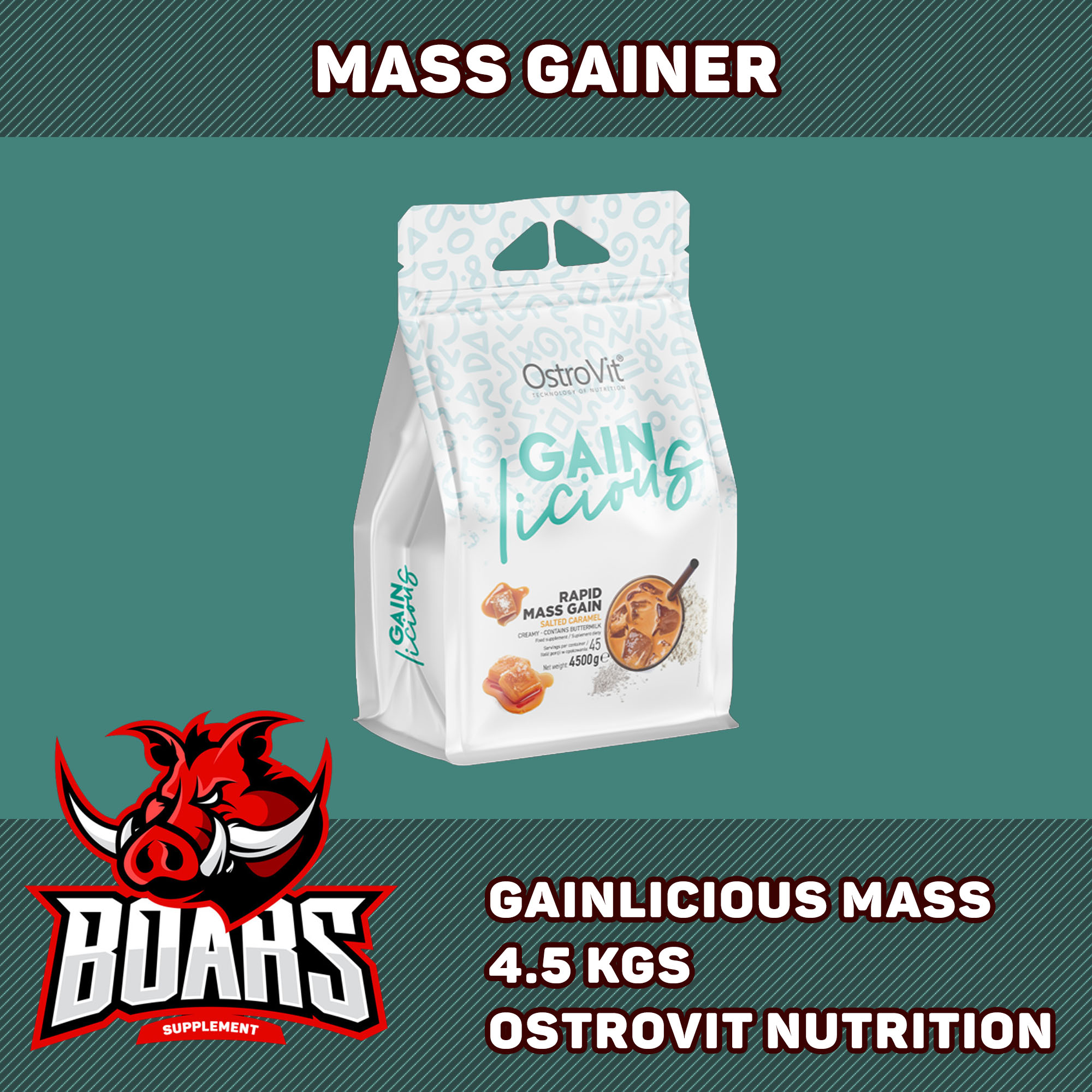 SỮA TĂNG CÂN OSTROVIT GAINLICIOUS,  MASS GAINER LICIOUS - (TÚI 4.5 KG)