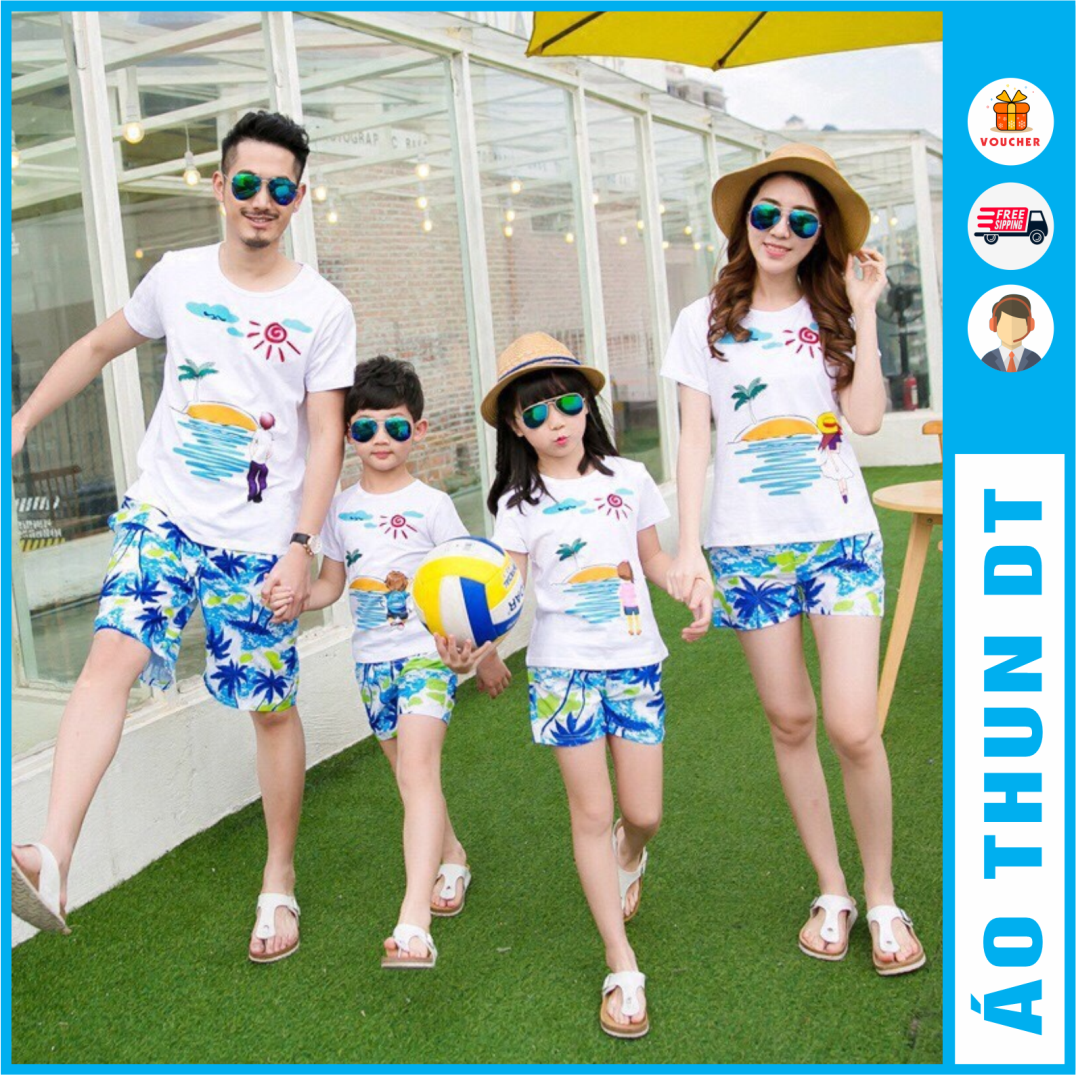 Áo gia đình - Mẫu đi biển