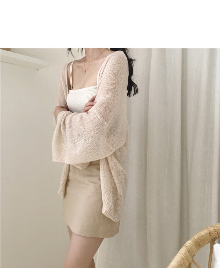 Áo cadigan len mỏng phong cách hàn quốc