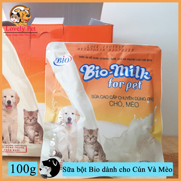 Lovely Pet - Sữa bột Bio 100g dành cho Cún Và Mèo