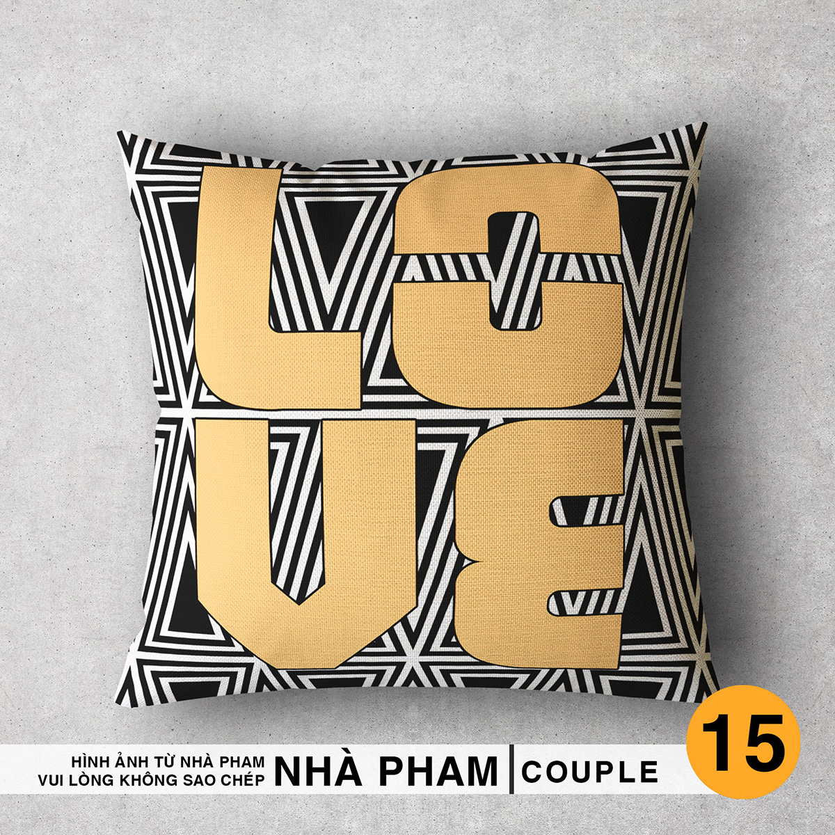 Gối Sofa, Gối Trang Trí COUPLE (1-16) (45x45cm)