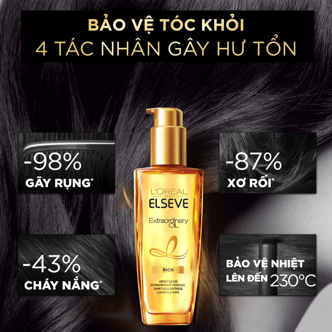 Dầu Dưỡng Tóc Từ Tinh Dầu Hoa L'Oreal Elseve Extraordinary Oil 100ml