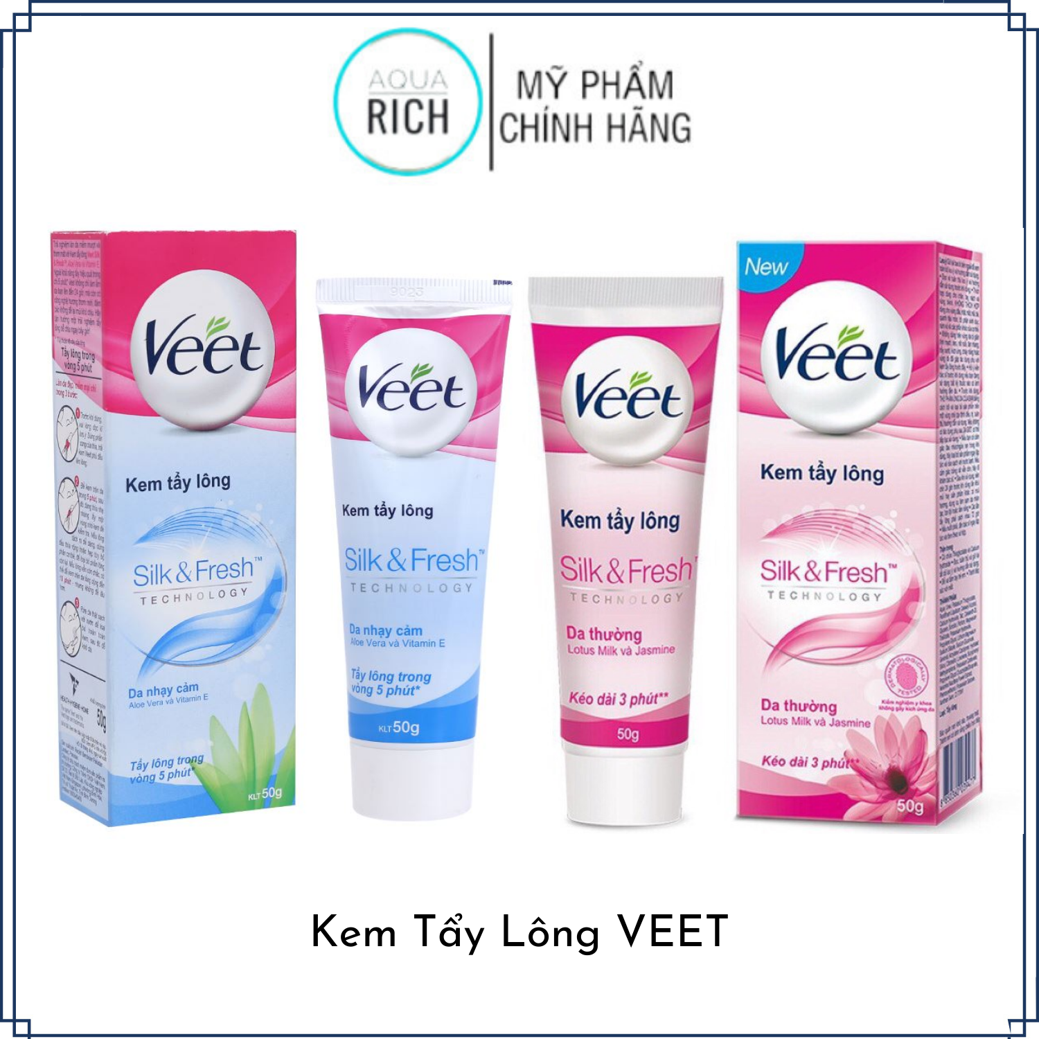 Kem Tẩy Lông Veet 100ml (Hồng - Xanh)