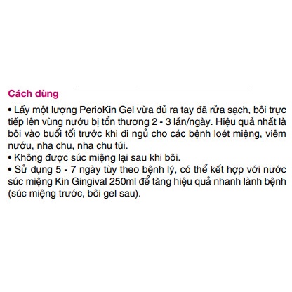 Gel bôi sát khuẩn vùng nướu PERIOKIN- Perio kin