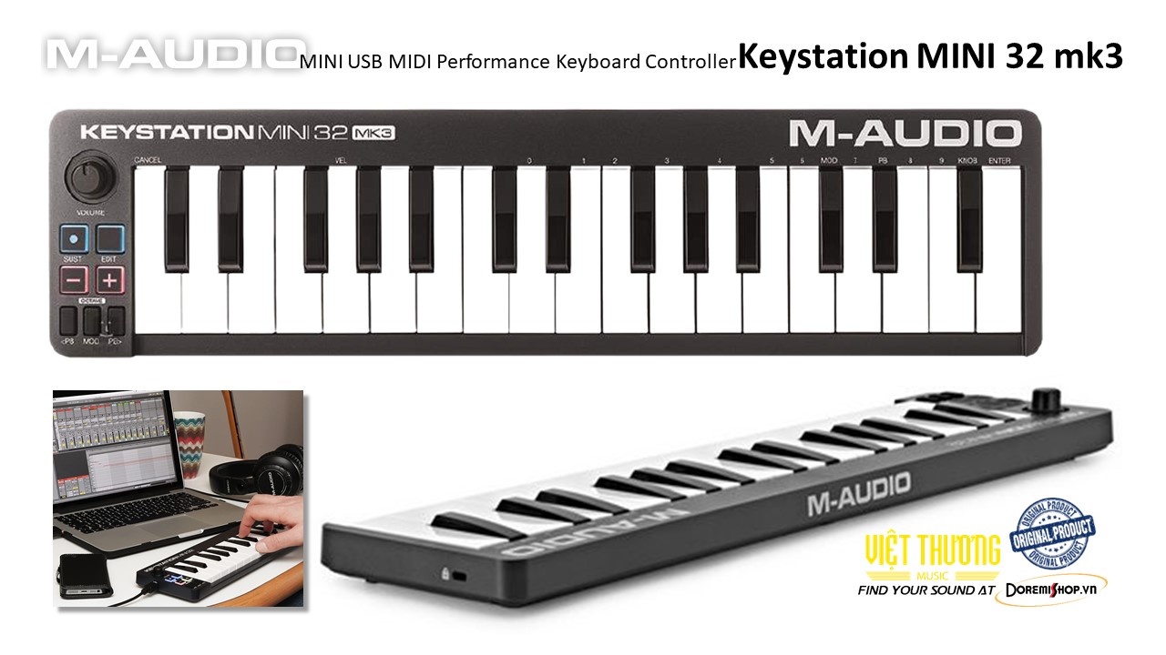 [HCM]Bàn phím midi controller M-Audio Keystation MINI 32 mk3