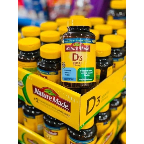 [TÚI SHARE LẺ] NATURE MADE VITAMIN D3 2000IU - VIÊN UỔNG BỔ SUNG VITAMIN D3 CHO NGƯỜI LỚN