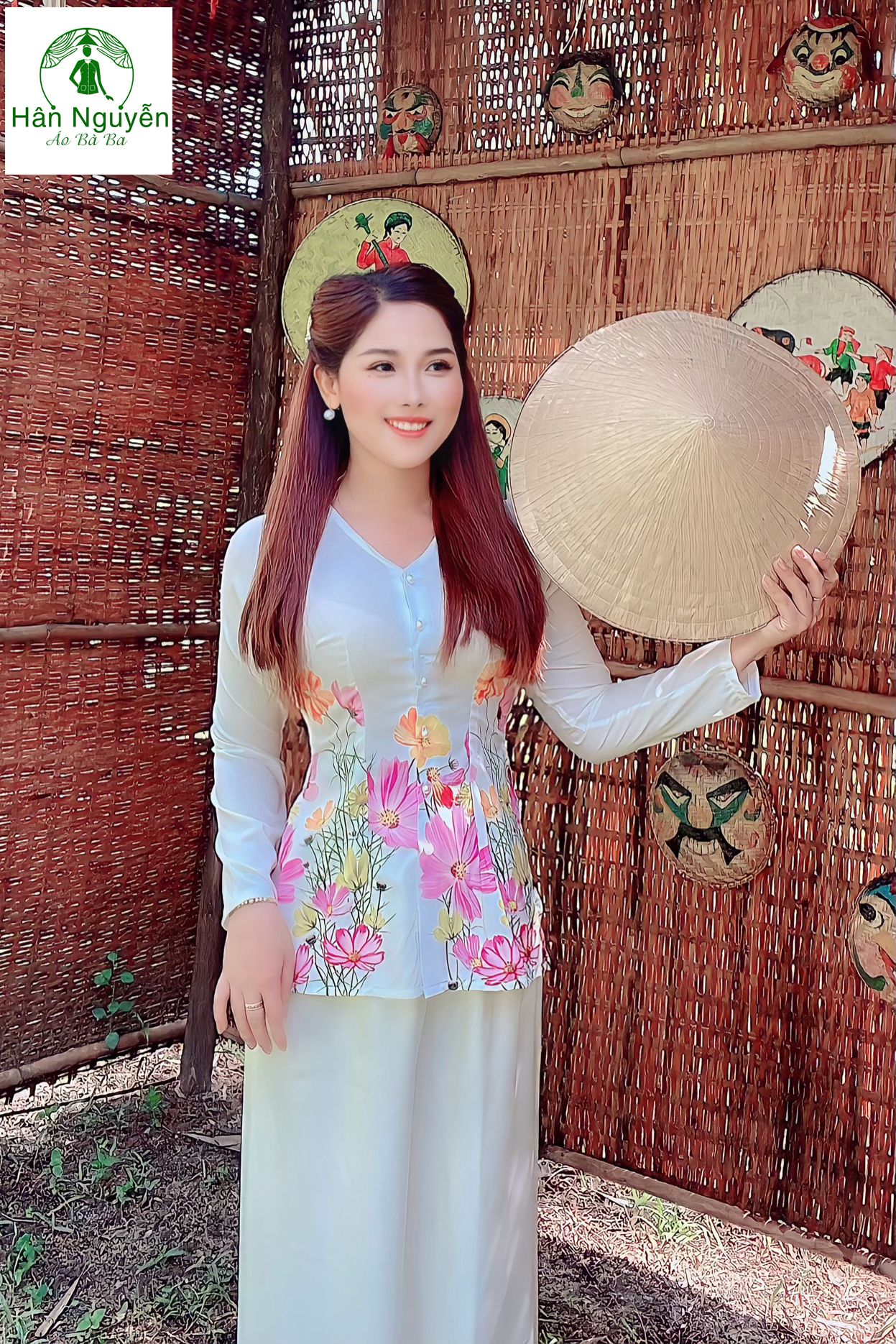 B.a53-bộ bà ba lụa in hoa nháy