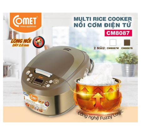 Nồi cơm điện tử comet cm8087 - 1.8 lít - hàng chính hãg cm8087 - nồi cơm điện tử nắp gài 3d comet 1.8l nơi bán nồi cơm điện comet cm8087 1.8l giá rẻ thángnồi cơm điện tử comet cm8087 lòng niêu 1.8 lít uy tín chất lượng số 1