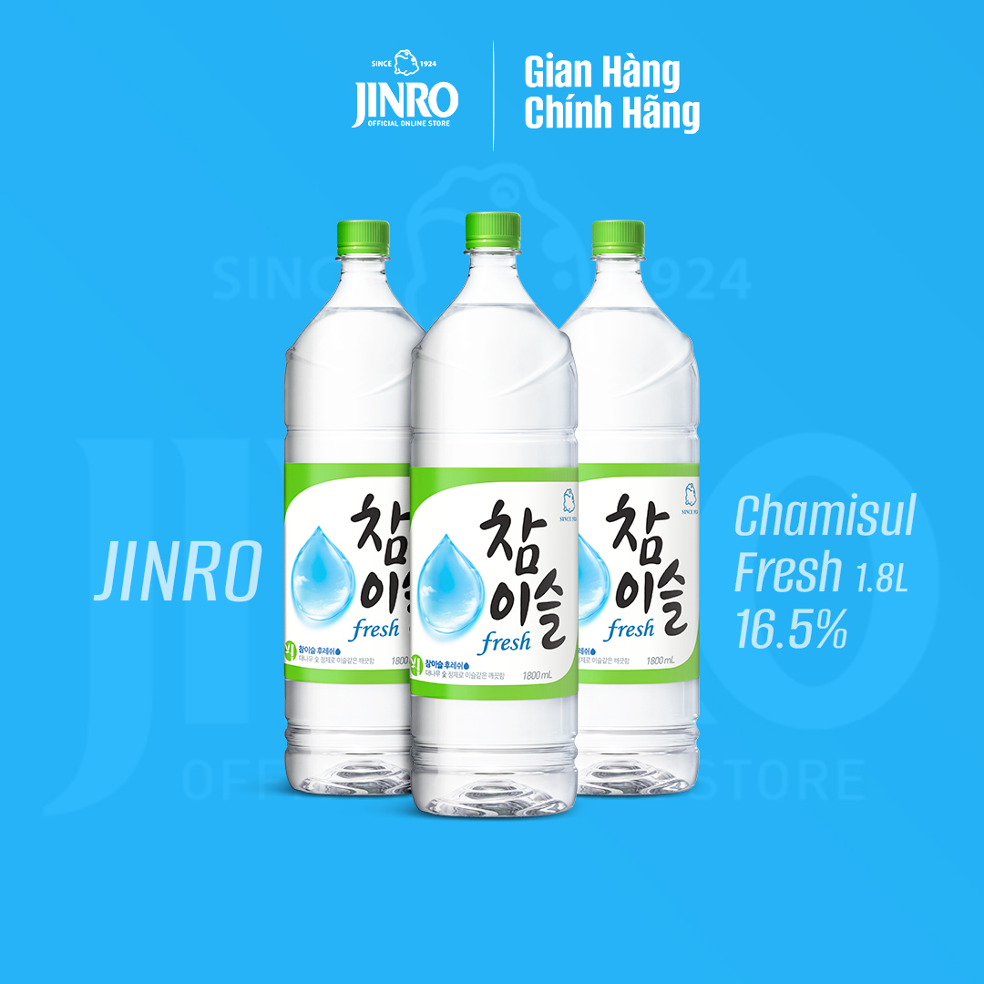 [CHÍNH HÃNG] Soju Hàn Quốc JINRO CHAMISUL FRESH 1.8L