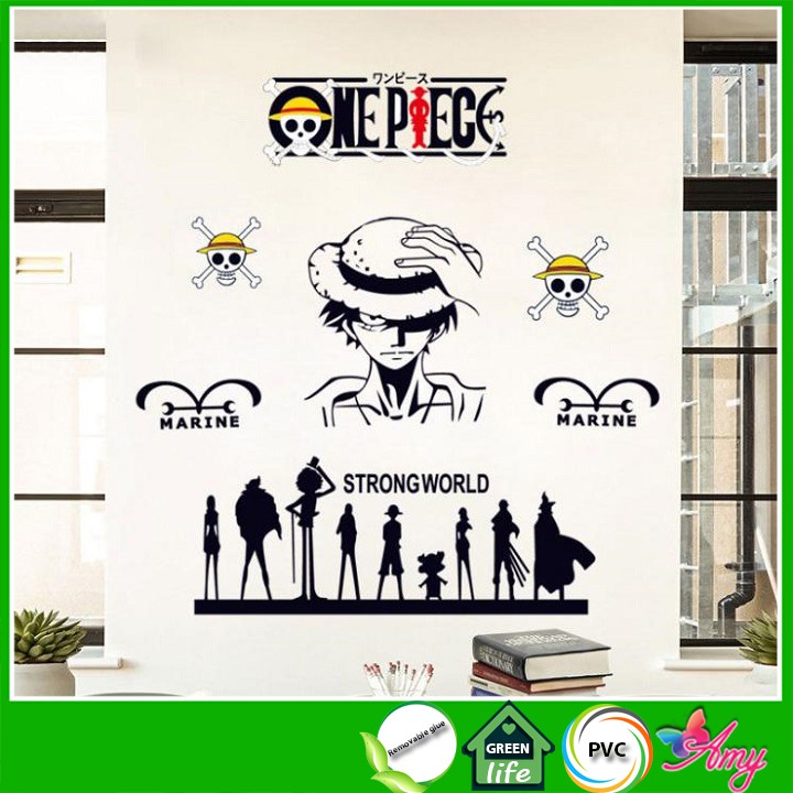 Decal hoạt hình one piece - decal dán tường đảo hải tặc 3