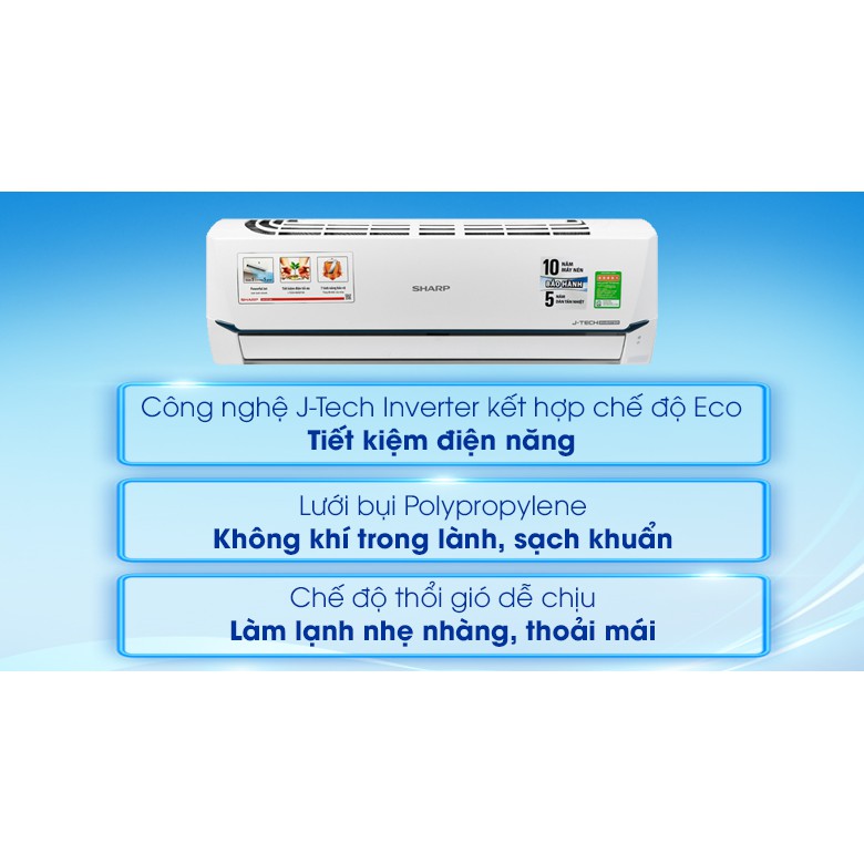 [Trả góp 0%] Điều hoà Sharp J-Tech Inverter 2 HP AH-X18ZEW Mới 2023 (Giá áp dụng giao tại HN, HCM& các tỉnh liên hệ shop)