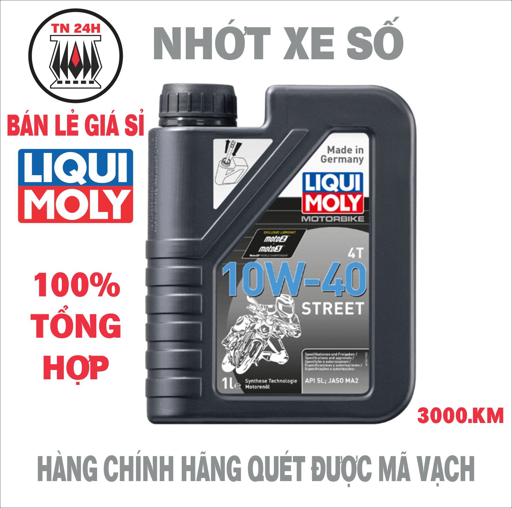COMBO 2 LIQUI STREET 10W40 1L