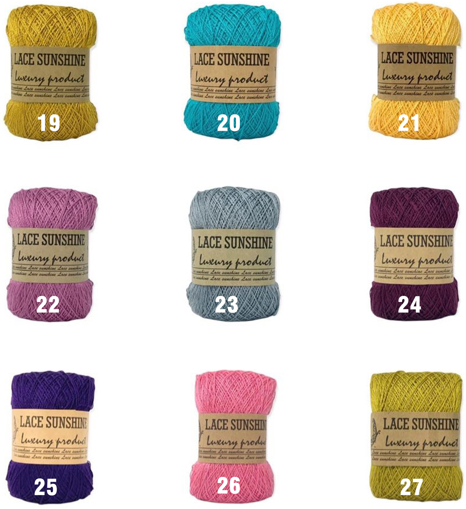 Lace sunshine, trơn se 4 sợi ( Bảng 1)
