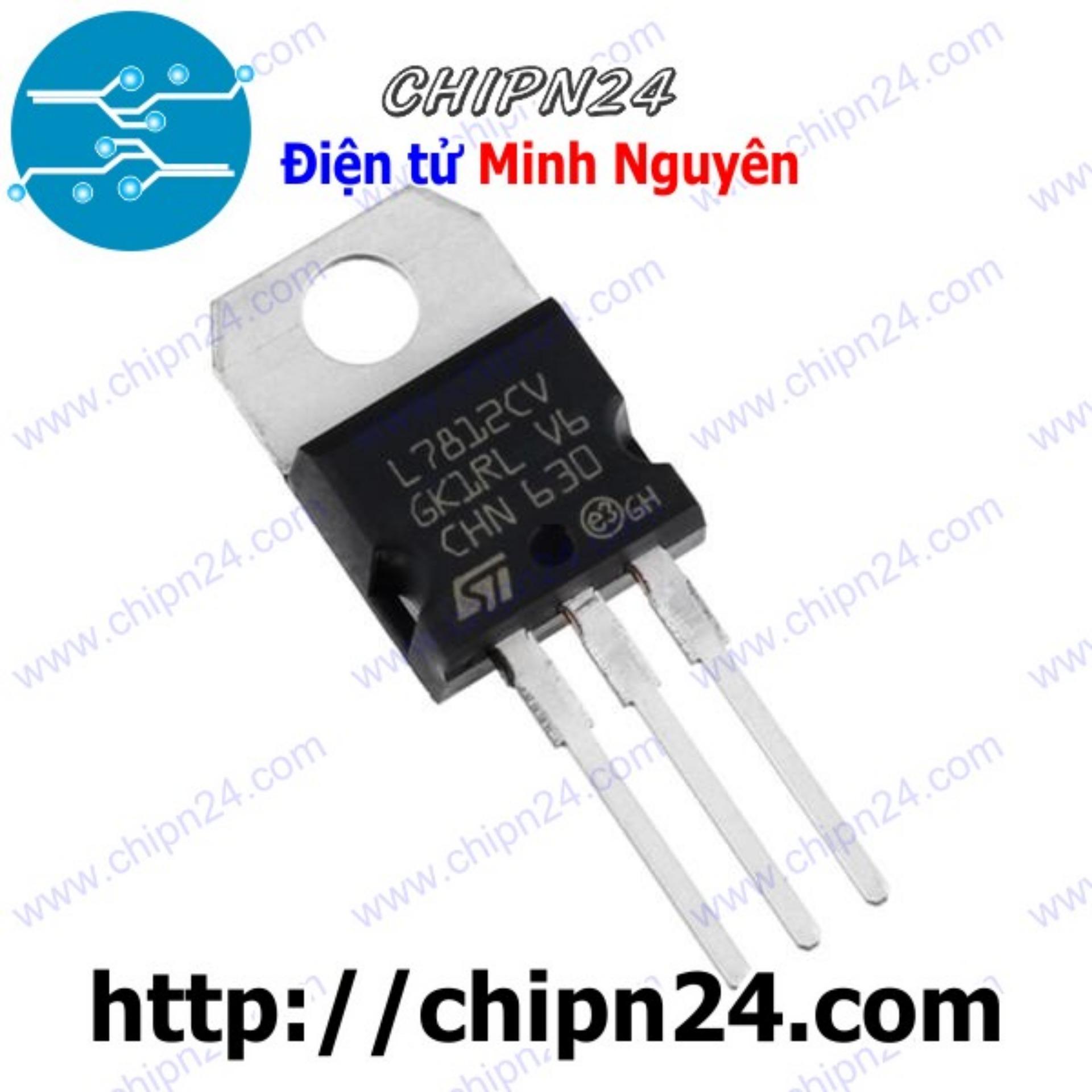 [3 con] (DIP) IC L7812CV TO-220 (L7812 7812 1A 12V)