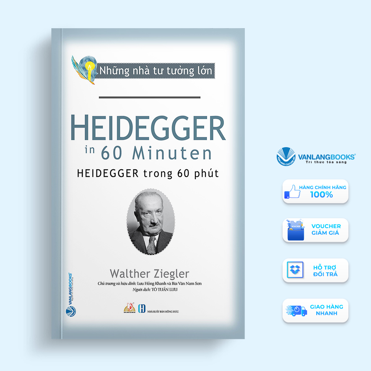 Sách những nhà tư tưởng lớn - heidegger trong 60 phút-vanlangbooks