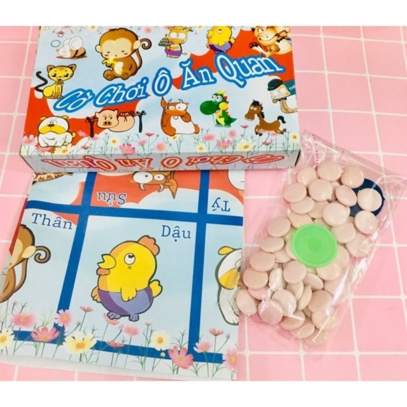 Cờ ô ăn quan trò chơi ô quan dân gian 2 người mẫu 12 con giáp