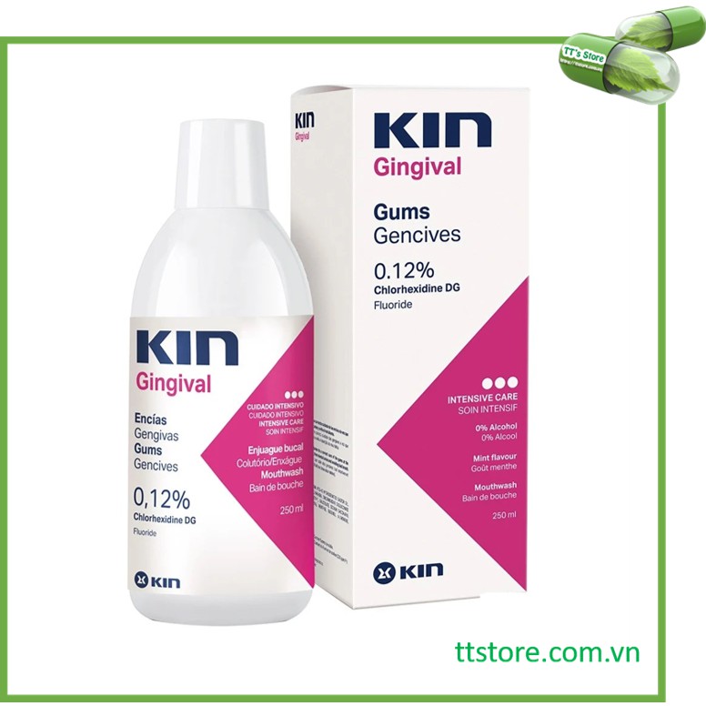 Nước súc miệng Kin Gingival 250ml - Chlorhexidine - Viêm nướu