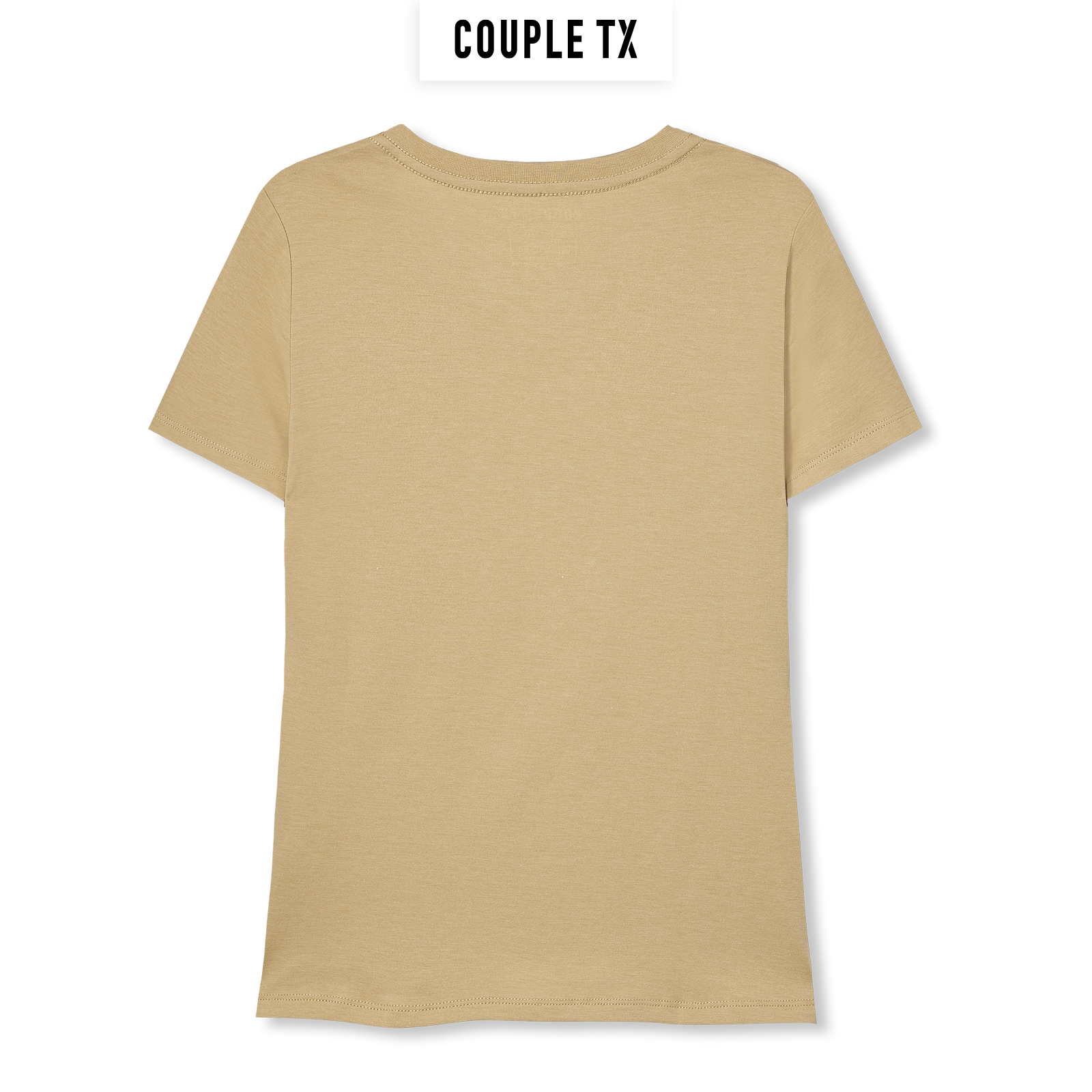 Áo Thun Nữ Cổ Tim Couple TX Basic Vải Đốm In Logo X