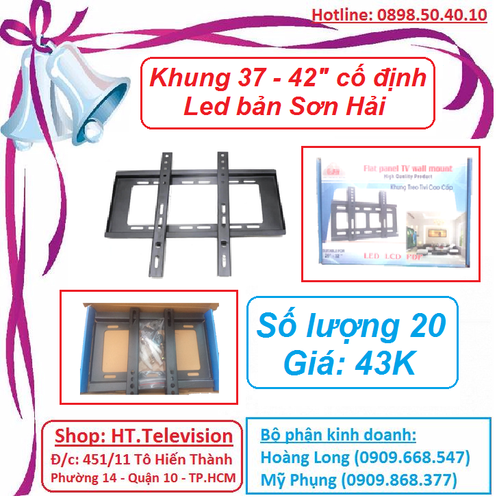 Khung Tivi LED Cố Định 37 in Đến 42 in