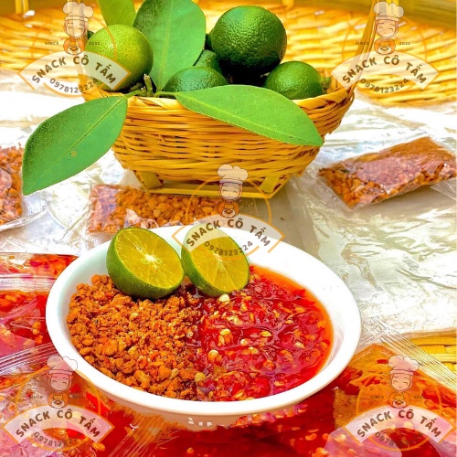 Bánh tráng dẻo tôm ớt tắc-Bánh tráng chấm ớt rim caymuối tôm đặc sản Tây Ninh/Snack Cô Tấm