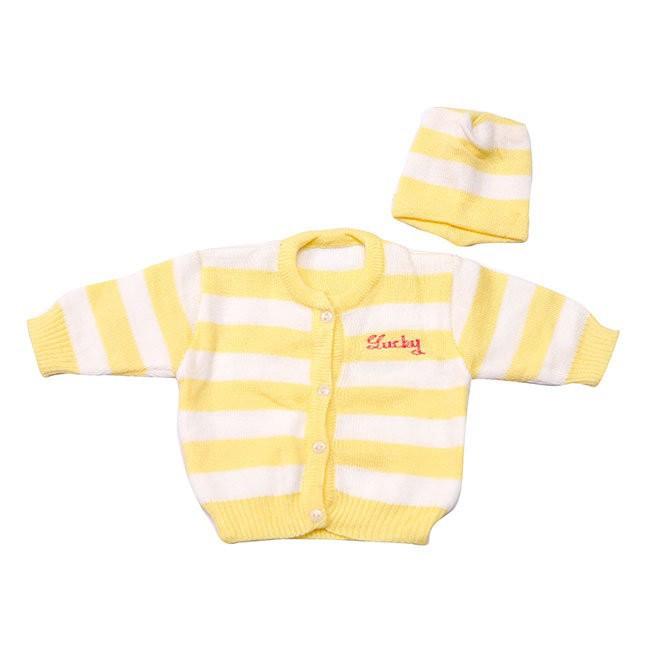 [HCM]Bộ Áo Len Và Nón Giữ ấm Cho Bé Từ 0-3 tháng dưới 6kg
