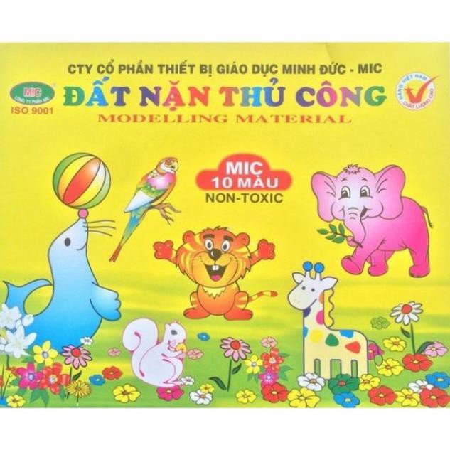 Đất nặn Mic 10 màu, đất nặn mỹ thuật