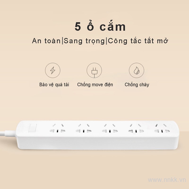 Ổ cắm điện Pisen 005-EP (5x AC , 5 Ổ điện ) - BH 18 Tháng