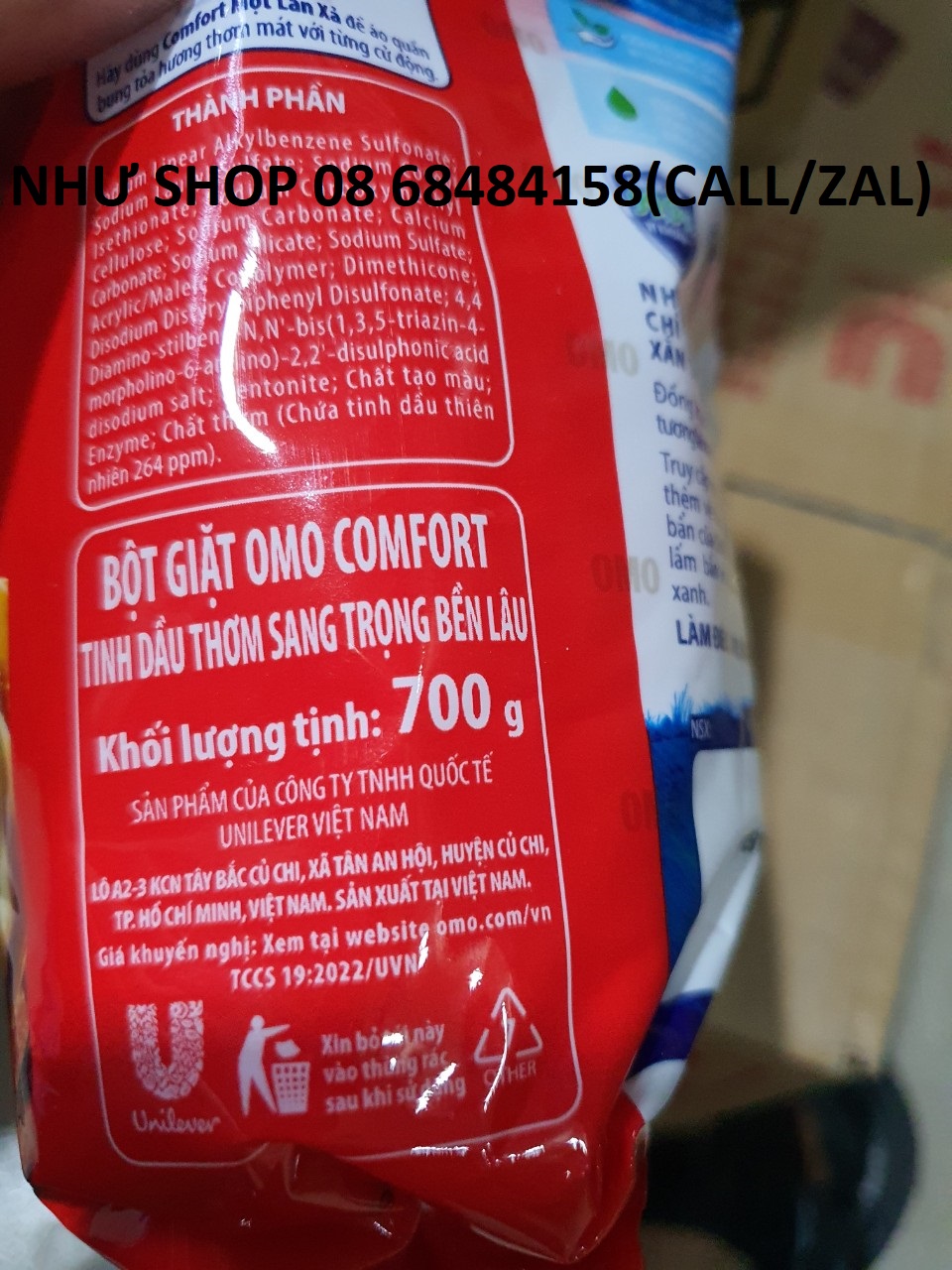 BỘT GIẶT OMO COMFORT 700G