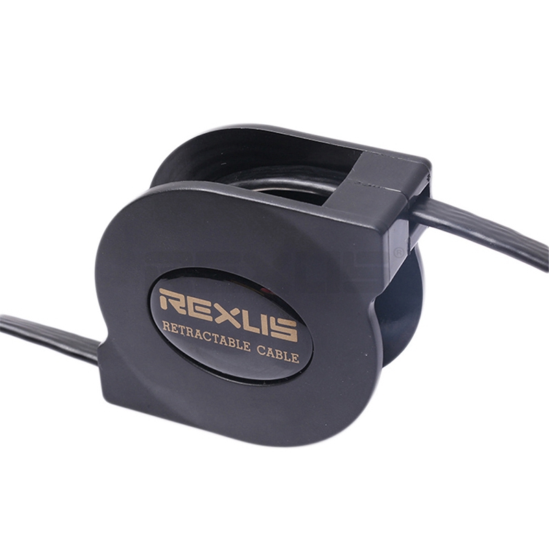 REXLIS 5FT Cat7 RJ45 LAN Cable Adjustable Retractable Ethernet Cable Flat Internet Network Cable for Computer Router Laptop