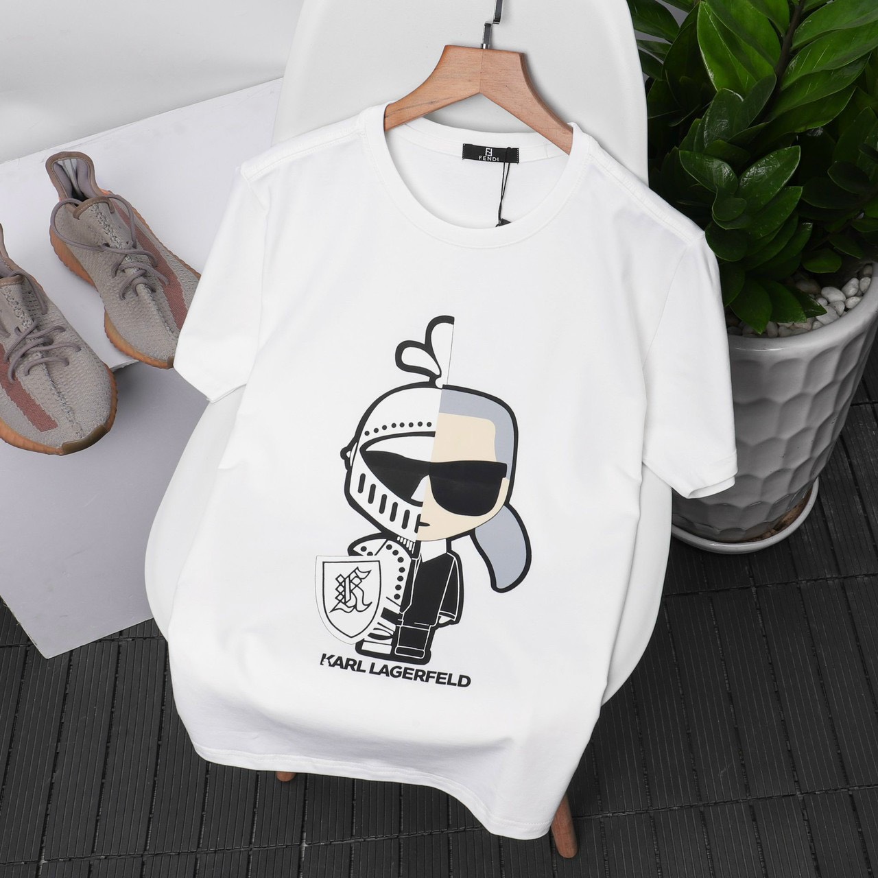 Bigsize - áo thun nam tay ngắn chất thun cotton 100% bigsize 65kg - 125kg hình karl