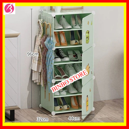 TỦ NHỰA ĐỂ GIÀY - kệ để giày 3 ô 6 ngăn ĐỂ ĐƯỢC 12 đôi giày, tháo lắp dễ dàng-Tủ để giày dép bằng nhựa giá rẻ