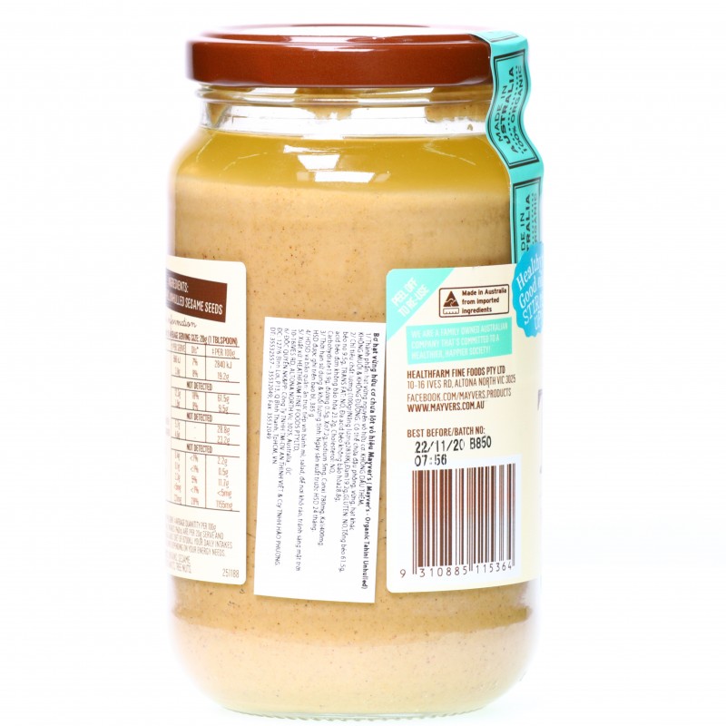 Mayver's Organic Unhulled Tahini 385g
