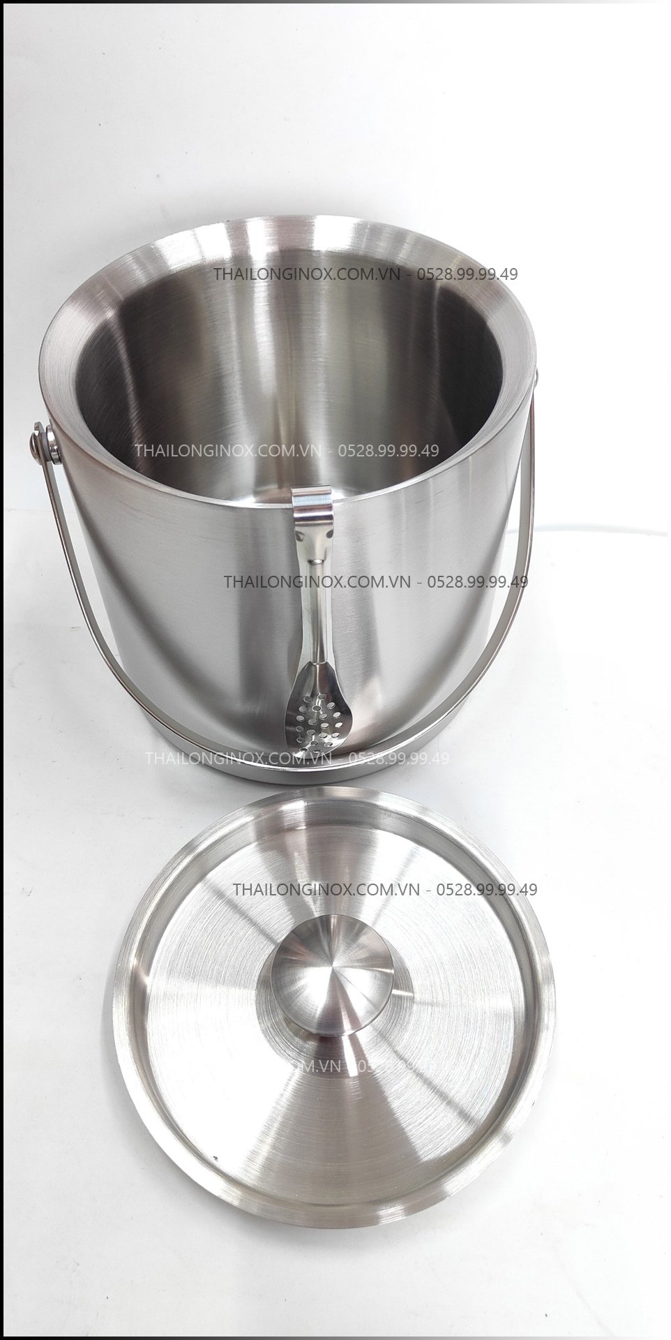 Xô Đá Inox 304 Loại 2 Lớp/ XÔ THẲNG 2 LỚP