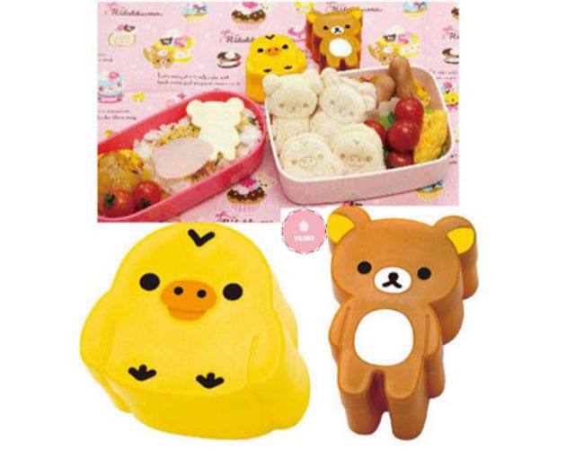 Bộ Khuôn ép bánh mì mini Gấu Gà