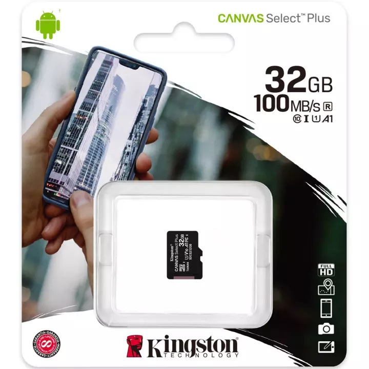 [VOUCHER 20%] Thẻ Nhớ MicroSDHC Kingston Canvas Select Plus 32GB Class 10 U1 100MB/s SDCS2/32GBSP