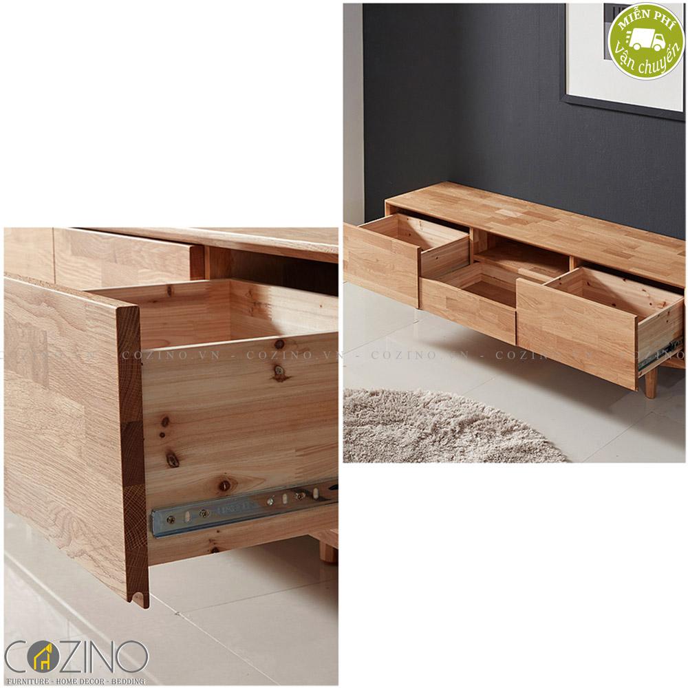 Tủ tivi Calla gỗ cao su 1m6