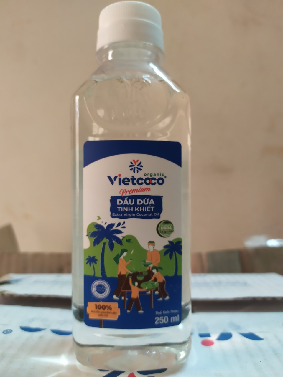 Dầu Dừa Tinh Khiết Organic Vietcoco Chai 250ml