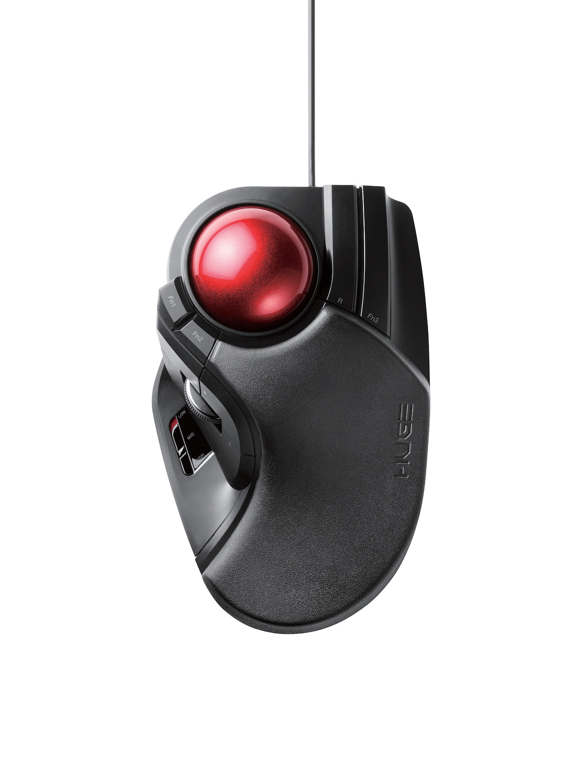 Chuột bi lăn Elecom M-HT1URBK - trackball dây, 8 nút switch, 1500 DPI